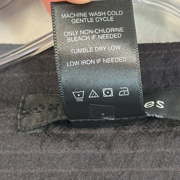 Ali Miles Plaid Tunic Top Size PM Artsy Crinkle Fabric Asymmetrical Fall Autumn - Picture 5 of 13